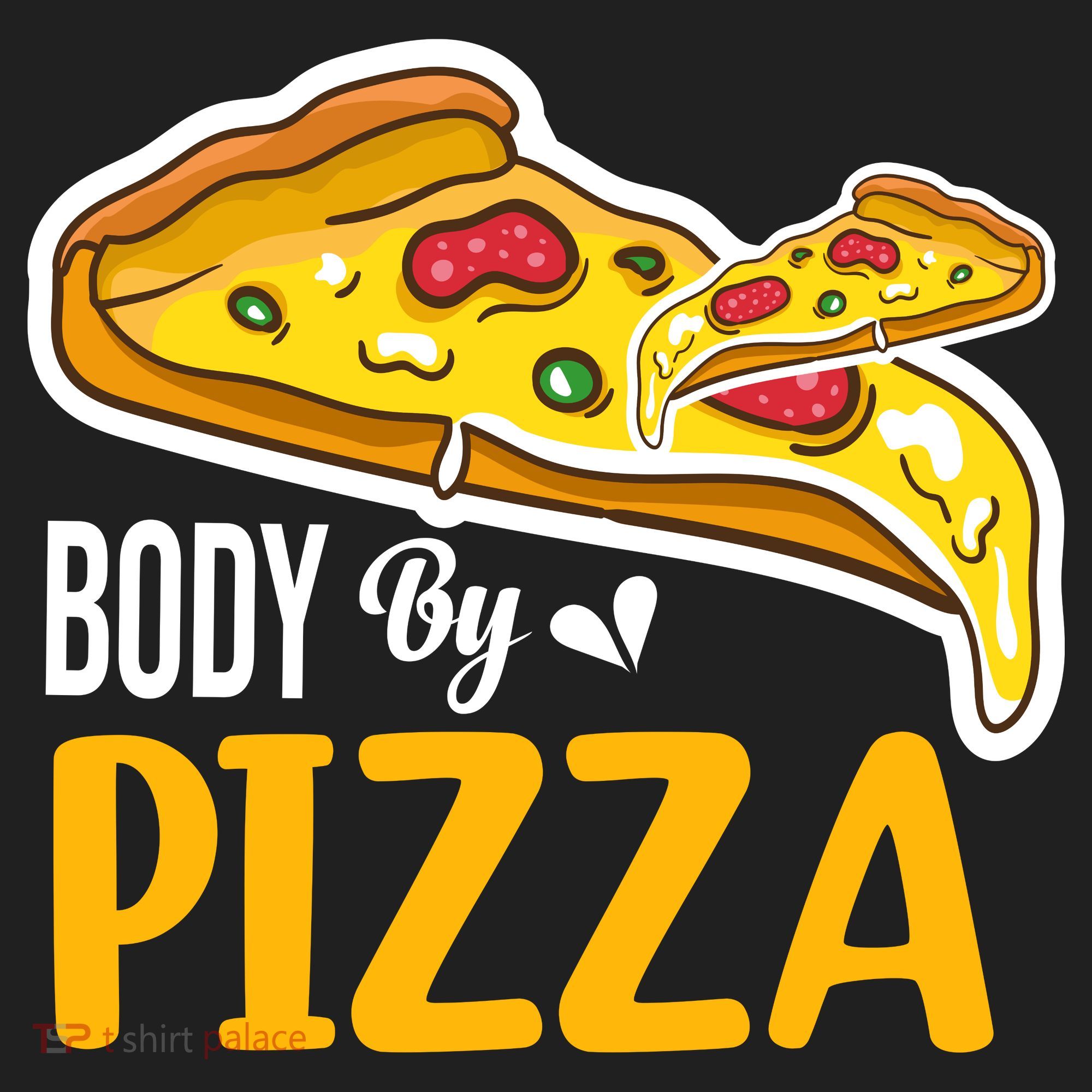Body By Pizza Graphic Plus Size Shirt For Girl Boy Beanie