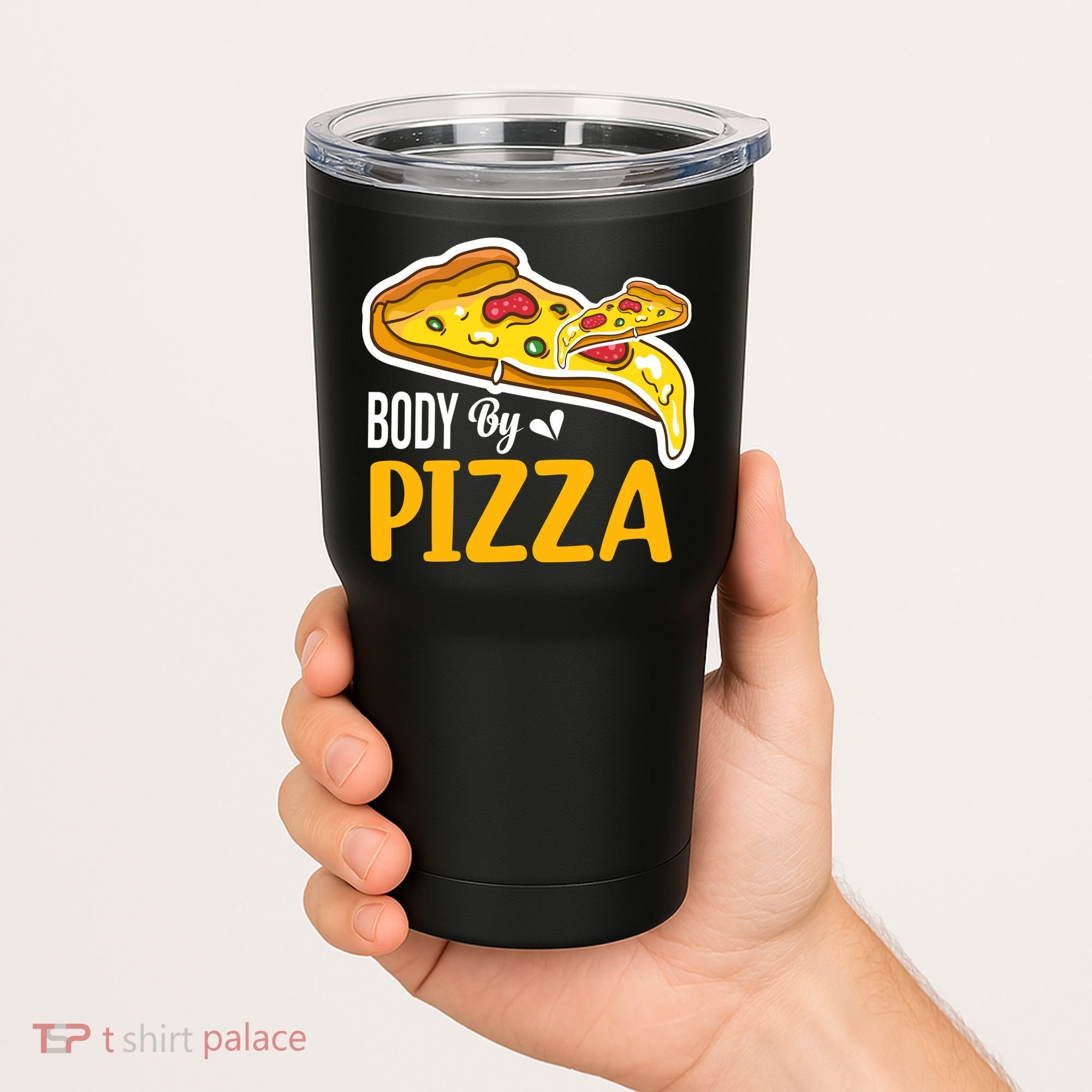 Body By Pizza Graphic Plus Size Shirt For Girl Boy Tumbler