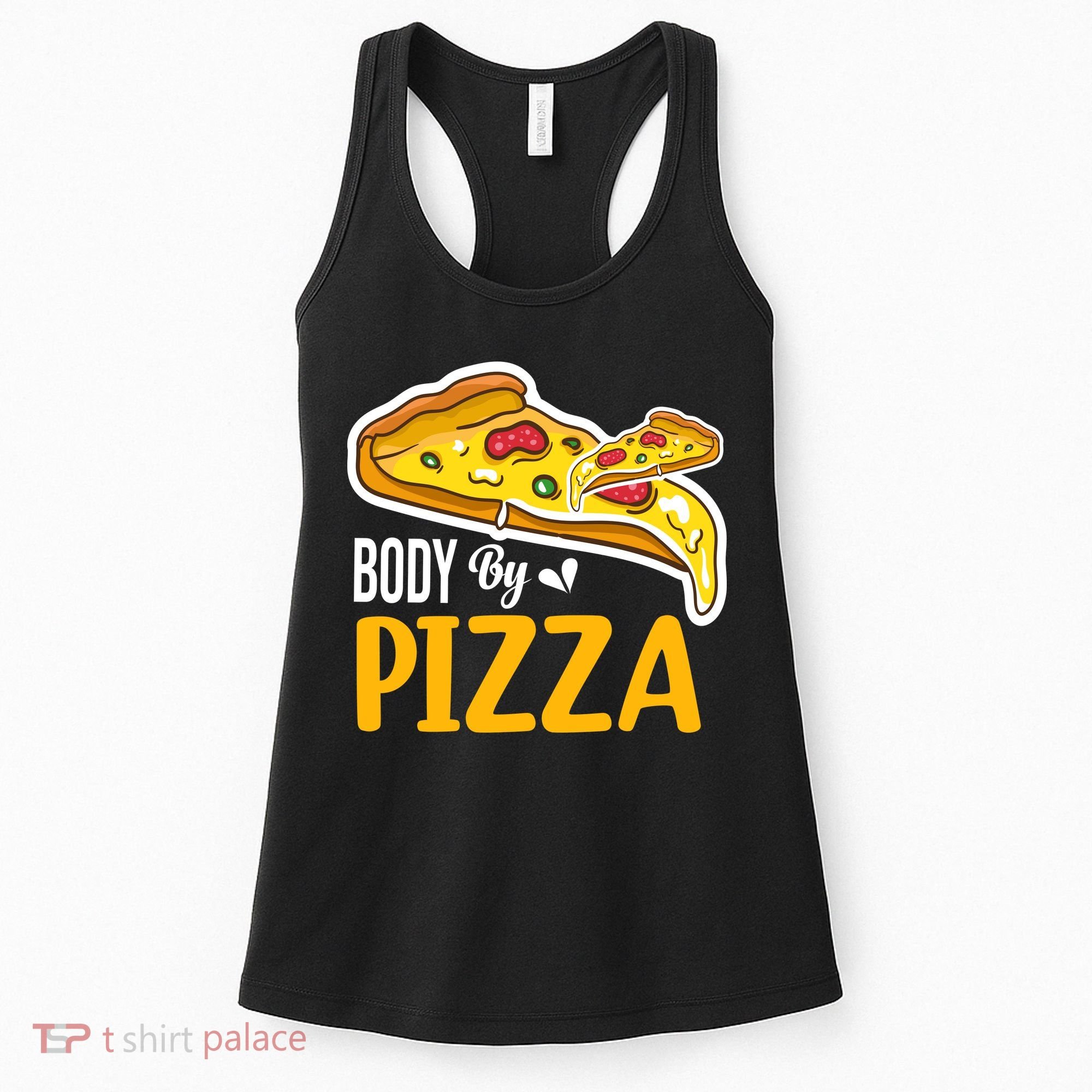Body By Pizza Graphic Plus Size Shirt For Girl Boy Women's Tank Top