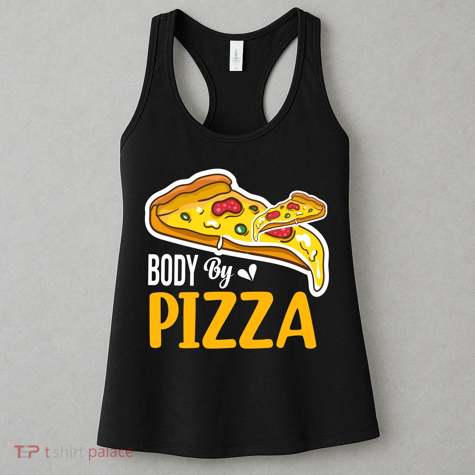 Body By Pizza Graphic Plus Size Shirt For Girl Boy Women's Tank Top
