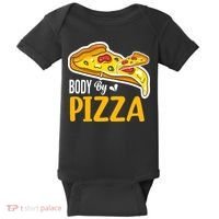 Body By Pizza Graphic Plus Size Shirt For Girl Boy Baby Bodysuit thumb 0