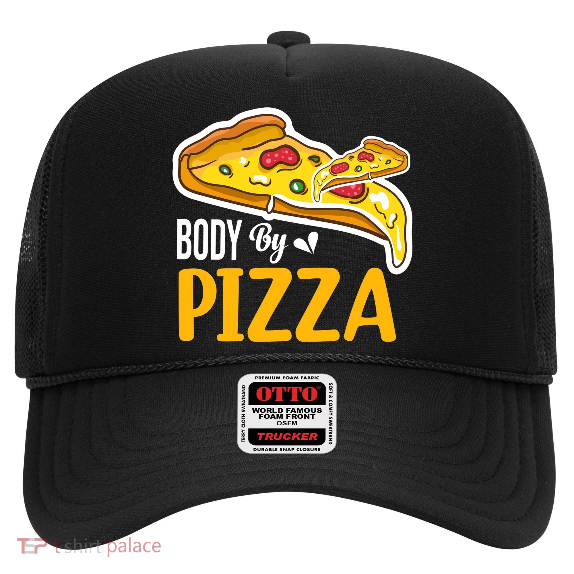 Body By Pizza Graphic Plus Size Shirt For Girl Boy Hat