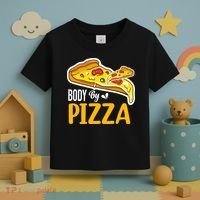 Body By Pizza Graphic Plus Size Shirt For Girl Boy Toddler T-Shirt thumb 3