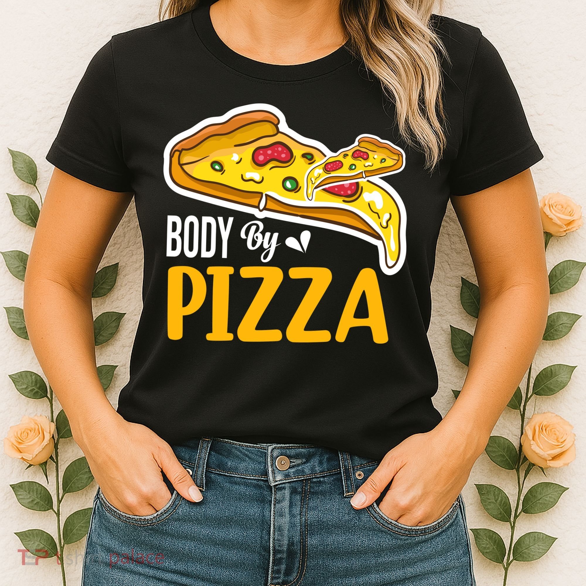 Body By Pizza Graphic Plus Size Shirt For Girl Boy Women's T-Shirt