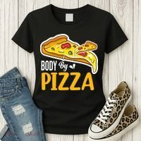 Body By Pizza Graphic Plus Size Shirt For Girl Boy Women's T-Shirt thumb 3