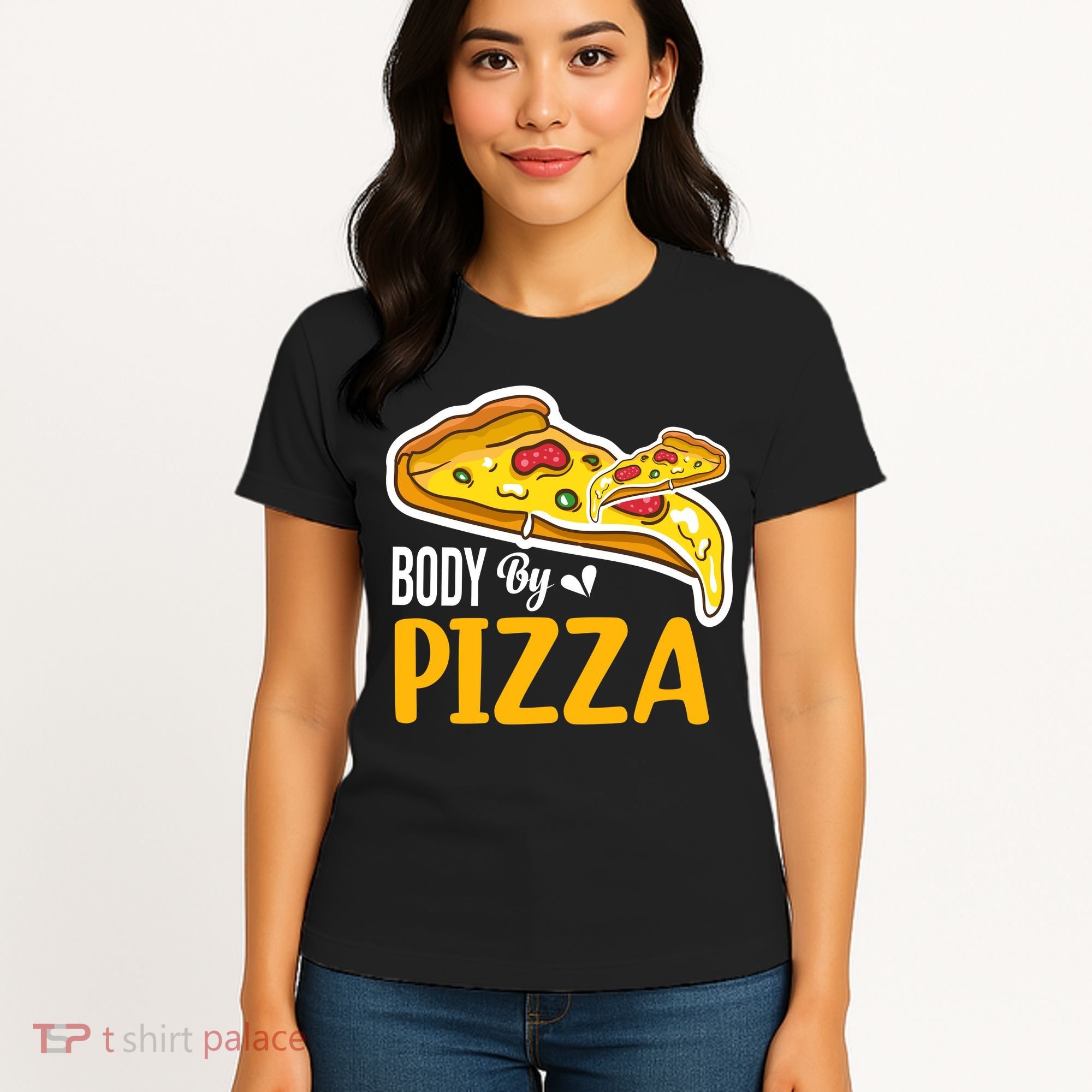 Body By Pizza Graphic Plus Size Shirt For Girl Boy Women's T-Shirt