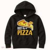 Body By Pizza Graphic Plus Size Shirt For Girl Boy Kids Hoodie thumb 0