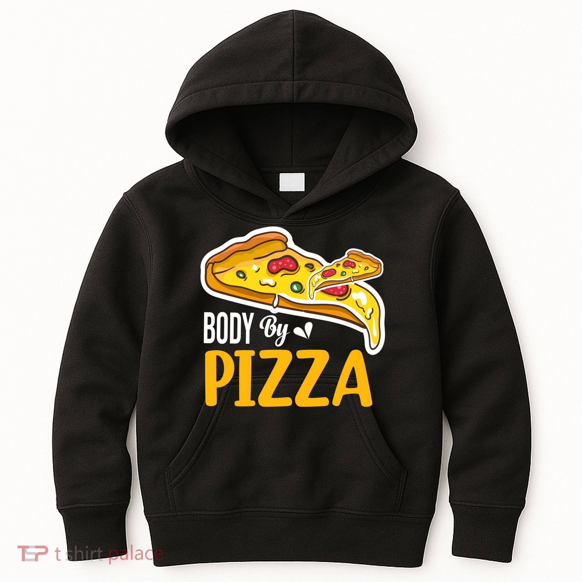 Body By Pizza Graphic Plus Size Shirt For Girl Boy Kids Hoodie