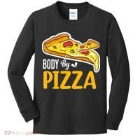 Body By Pizza Graphic Plus Size Shirt For Girl Boy Kids Long Sleeve Shirt thumb 0