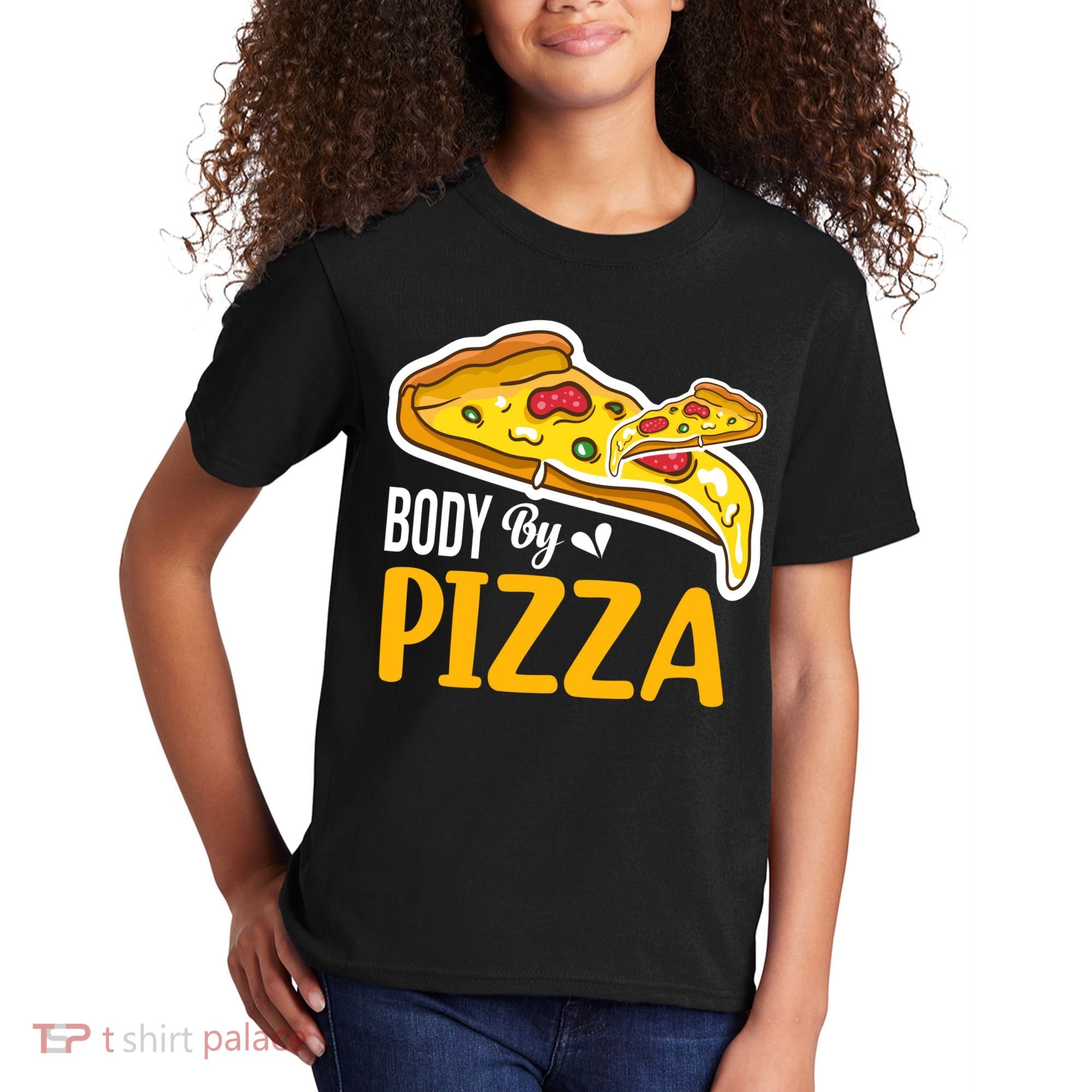 Body By Pizza Graphic Plus Size Shirt For Girl Boy Kids T-Shirt