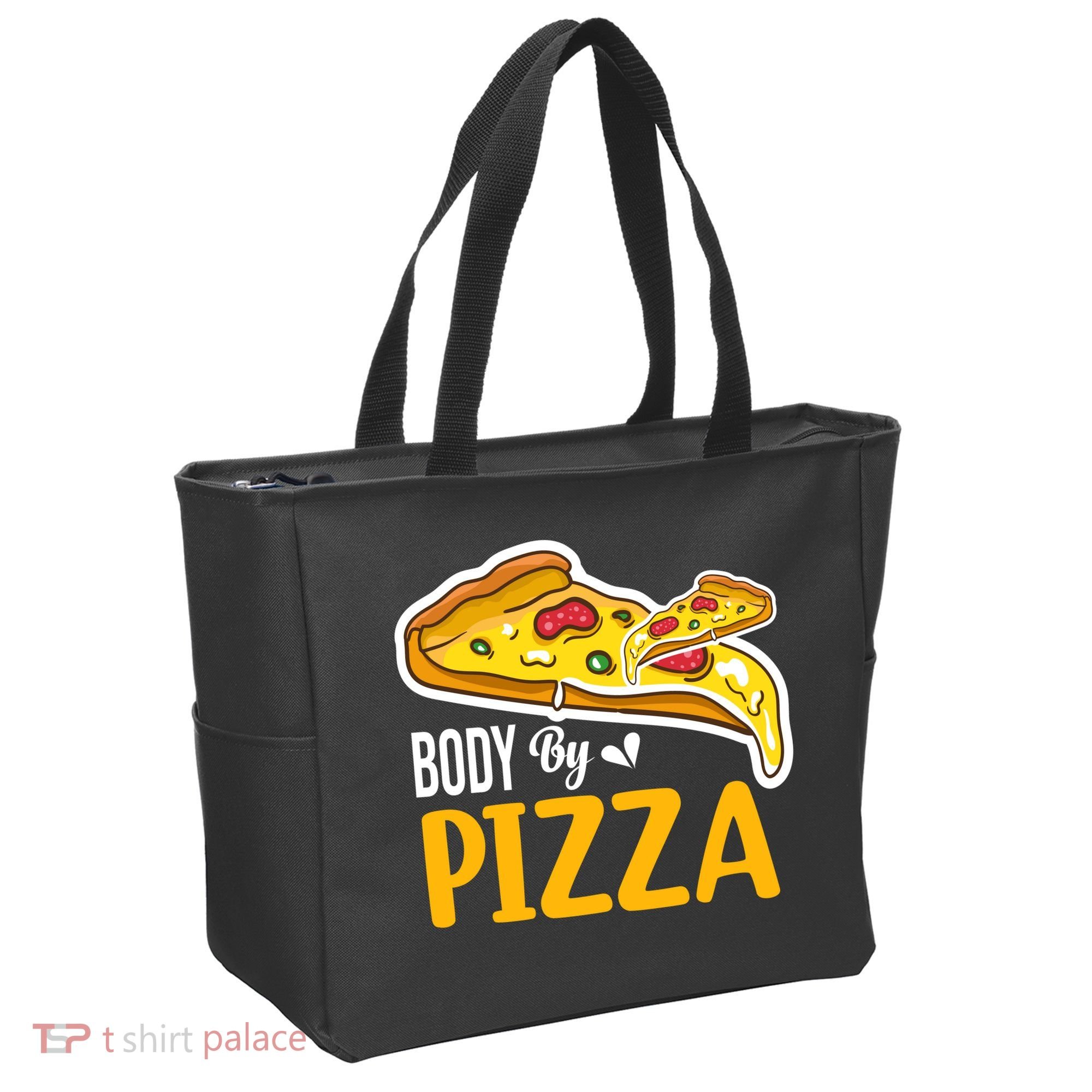 Body By Pizza Graphic Plus Size Shirt For Girl Boy Tote Bag