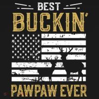 Best Buckin Pawpaw Ever Funny Gift Deer Hunter Cool Hunting Gift Doggie Tank thumb 4