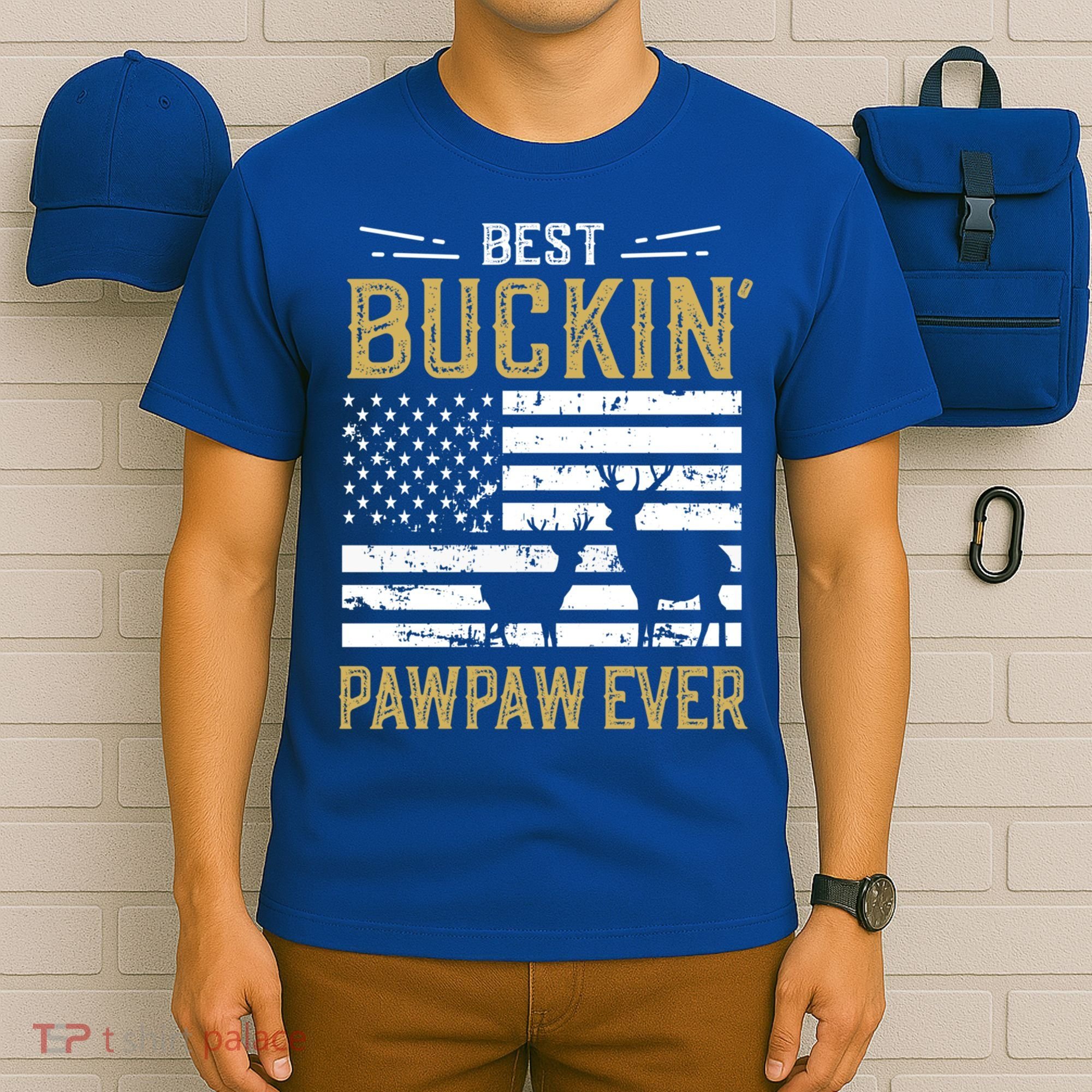Best Buckin Pawpaw Ever Funny Gift Deer Hunter Cool Hunting Gift T-Shirt