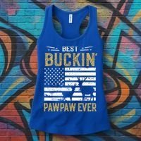 Best Buckin Pawpaw Ever Funny Gift Deer Hunter Cool Hunting Gift Women's Tank Top thumb 3