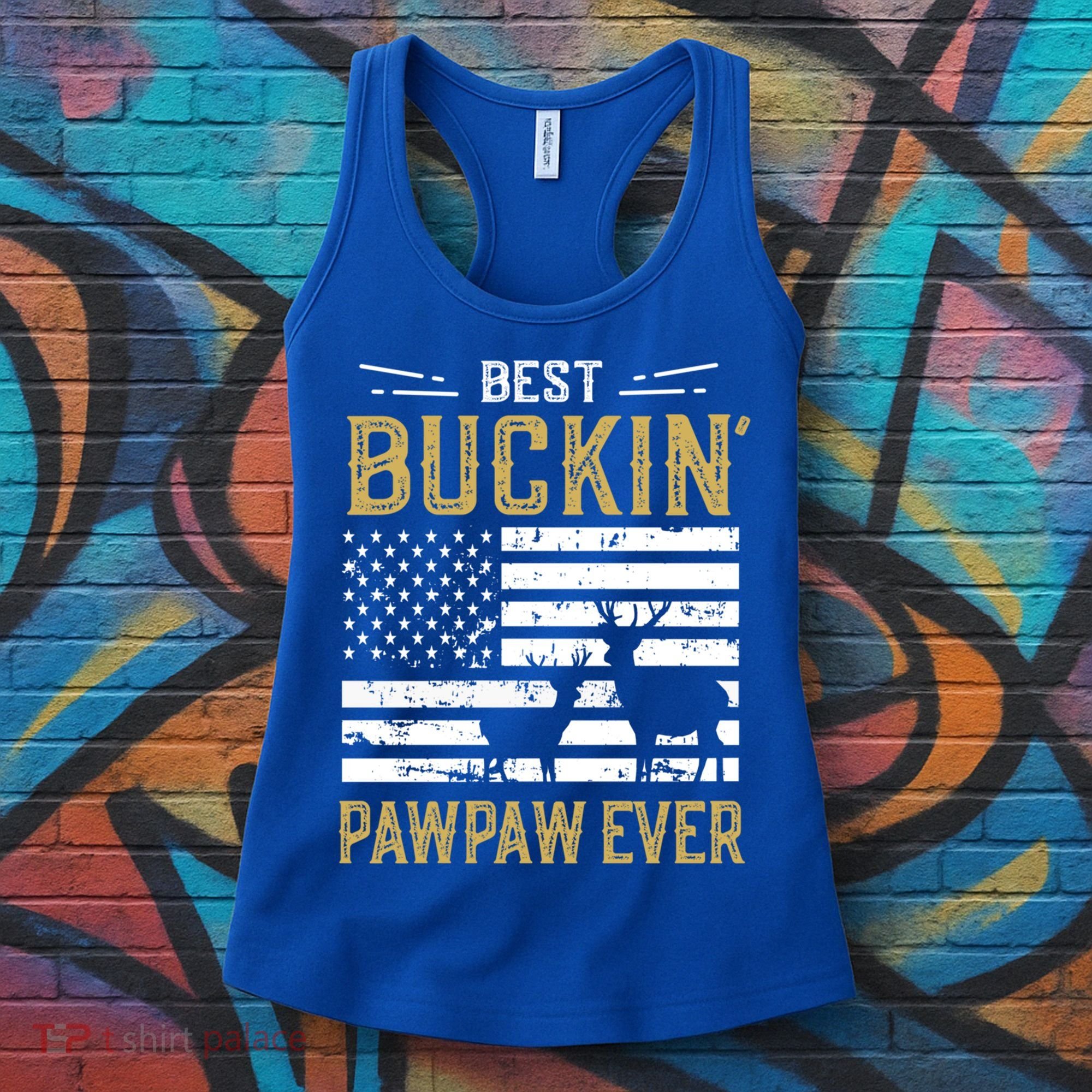Best Buckin Pawpaw Ever Funny Gift Deer Hunter Cool Hunting Gift Women's Tank Top