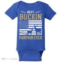 Best Buckin Pawpaw Ever Funny Gift Deer Hunter Cool Hunting Gift Baby Bodysuit thumb 0