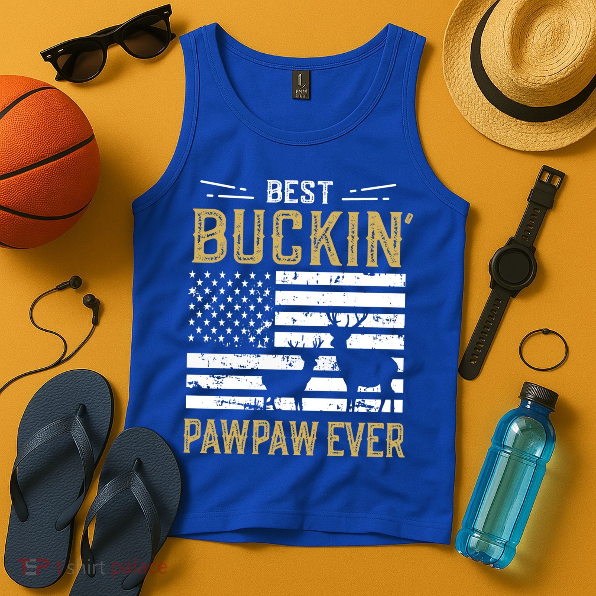 Best Buckin Pawpaw Ever Funny Gift Deer Hunter Cool Hunting Gift Tank Top