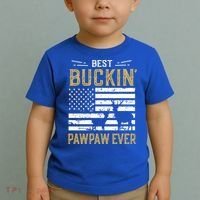 Best Buckin Pawpaw Ever Funny Gift Deer Hunter Cool Hunting Gift Toddler T-Shirt thumb 2
