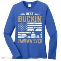 Best Buckin Pawpaw Ever Funny Gift Deer Hunter Cool Hunting Gift Women's Long Sleeve Shirt thumb 0