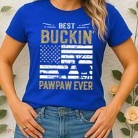 Best Buckin Pawpaw Ever Funny Gift Deer Hunter Cool Hunting Gift Women's T-Shirt thumb 2