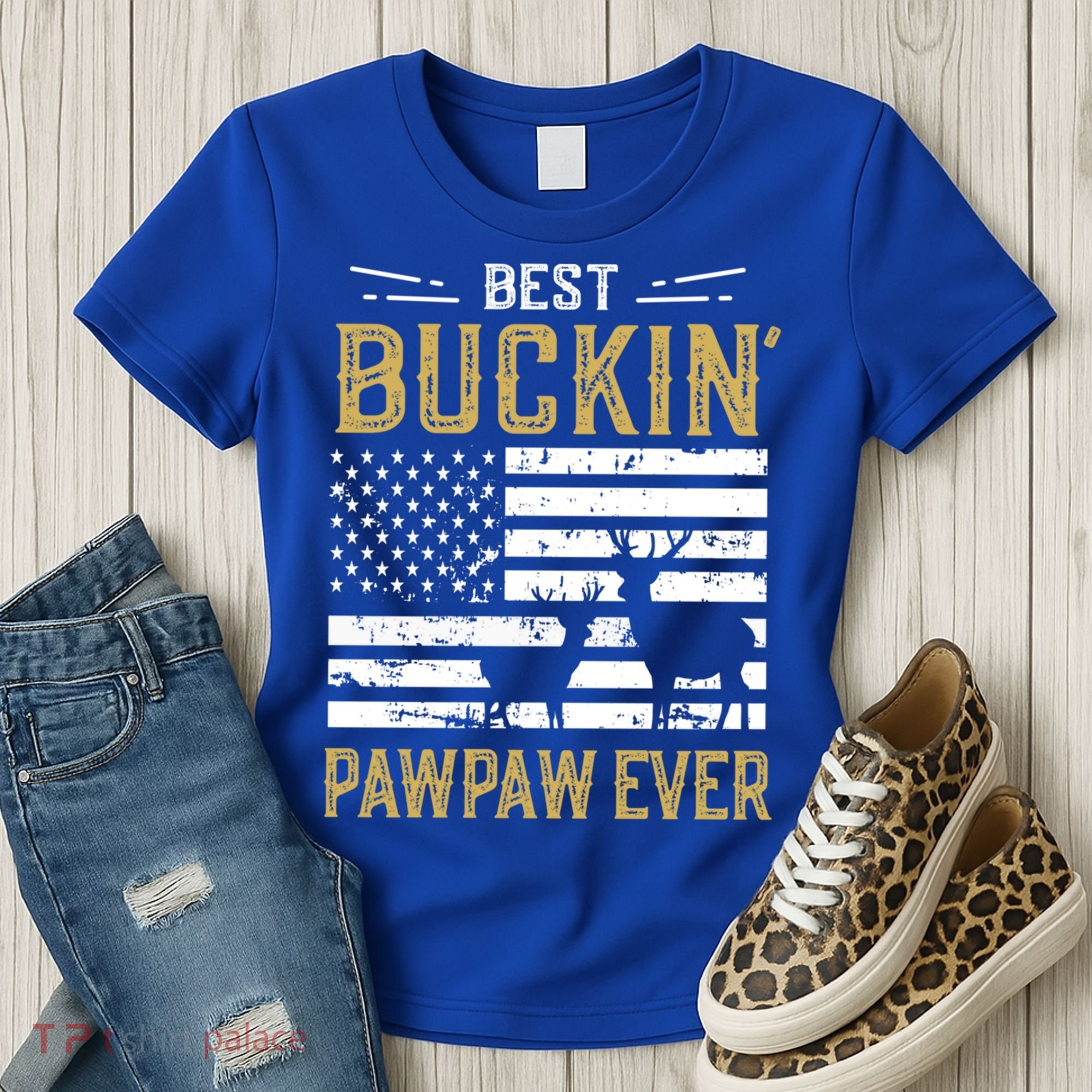 Best Buckin Pawpaw Ever Funny Gift Deer Hunter Cool Hunting Gift Women's T-Shirt