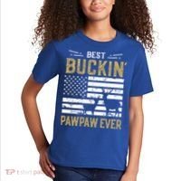 Best Buckin Pawpaw Ever Funny Gift Deer Hunter Cool Hunting Gift Kids T-Shirt thumb 2