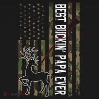 Best Buckin Papa Ever Gift Camo Deer Hunting Bucking Gift Ornament thumb 1