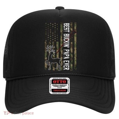 Best Buckin Papa Ever Gift Camo Deer Hunting Bucking Gift Hat