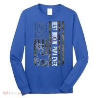 Best Buckin Papa Ever Gift Camo Deer Hunting Bucking Gift Long Sleeve Shirt thumb 0