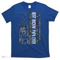 Best Buckin Papa Ever Gift Camo Deer Hunting Bucking Gift T-Shirt thumb 0