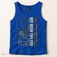 Best Buckin Papa Ever Gift Camo Deer Hunting Bucking Gift Tank Top thumb 2