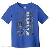 Best Buckin Papa Ever Gift Camo Deer Hunting Bucking Gift Toddler T-Shirt thumb 0