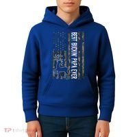 Best Buckin Papa Ever Gift Camo Deer Hunting Bucking Gift Kids Hoodie thumb 4