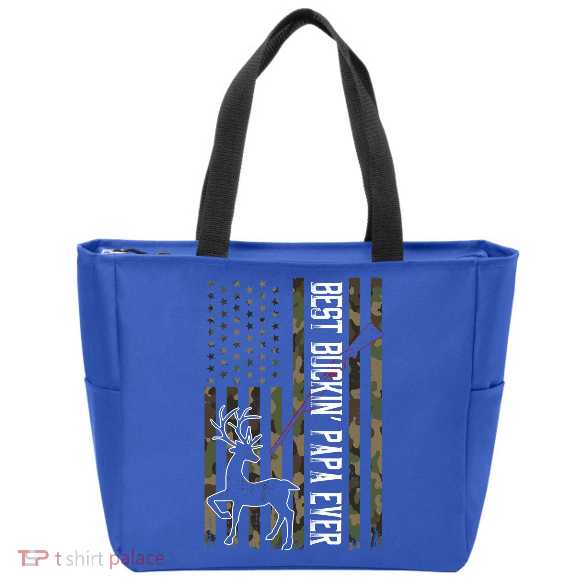 Best Buckin Papa Ever Gift Camo Deer Hunting Bucking Gift Tote Bag
