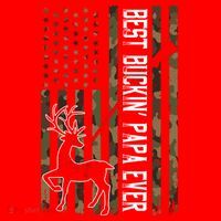 Best Buckin Papa Ever Gift Camo Deer Hunting Bucking Gift Santa Hat thumb 1