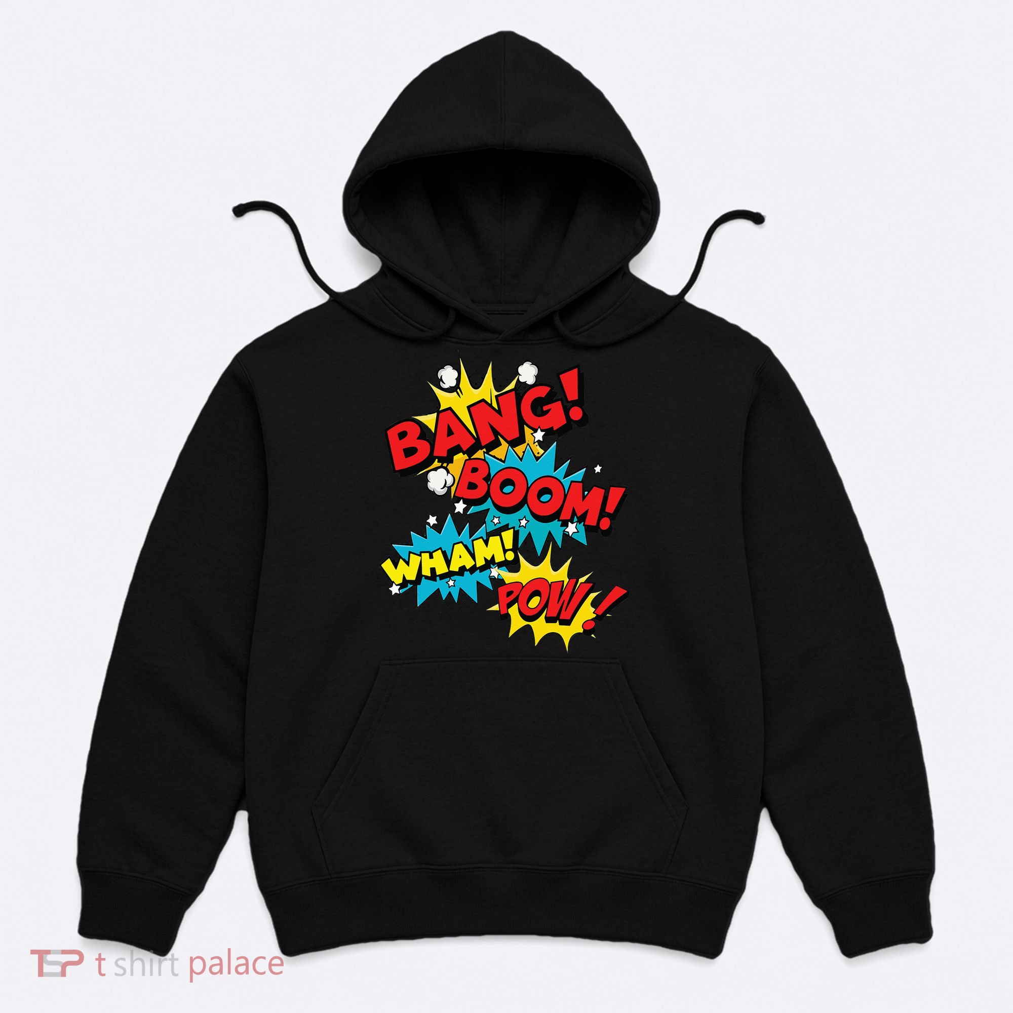 Bang Boom Pow Wham Comic Bubbles Hoodie