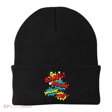 Bang Boom Pow Wham Comic Bubbles Beanie