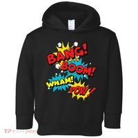 Bang Boom Pow Wham Comic Bubbles Toddler Hoodie thumb 0