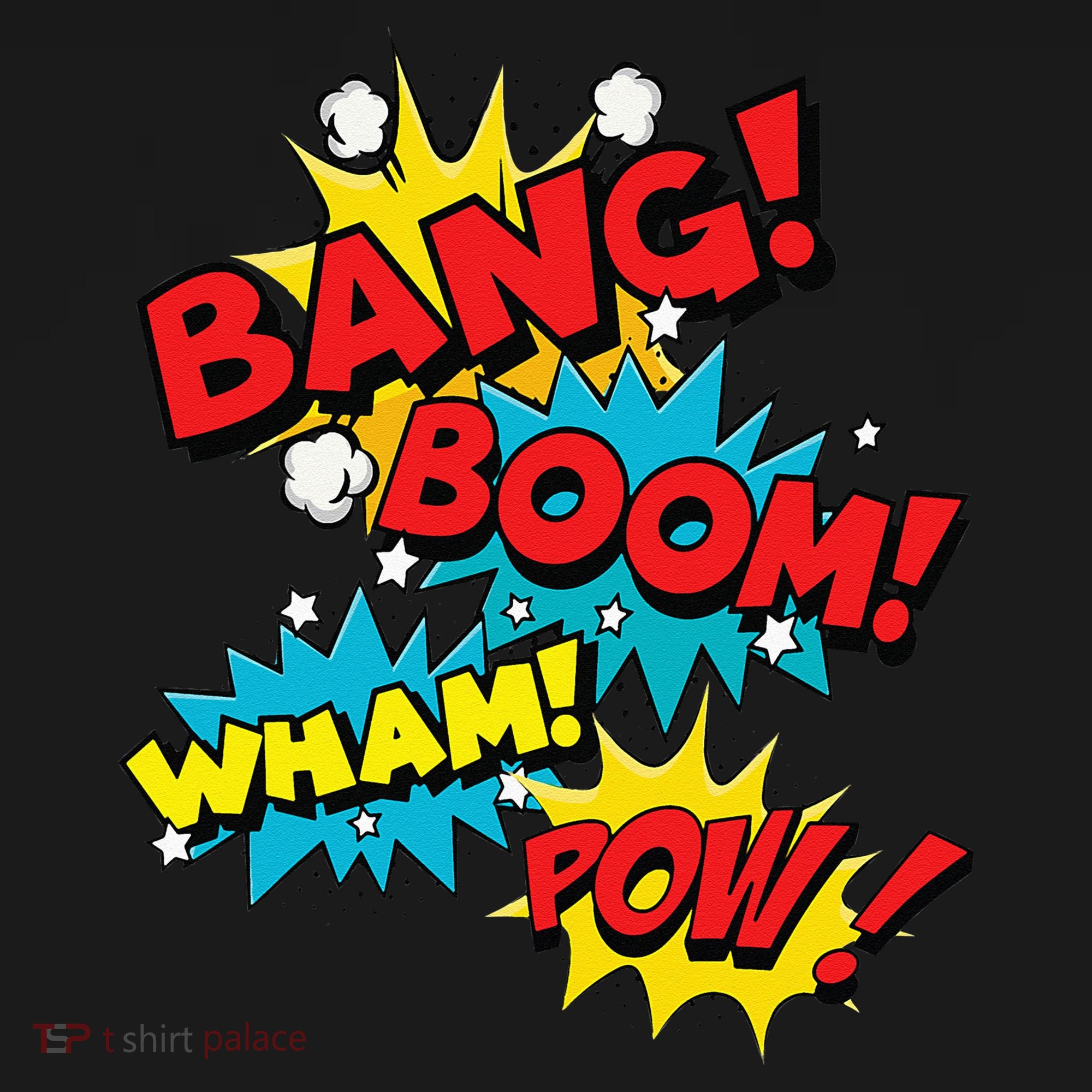 Bang Boom Pow Wham Comic Bubbles Tank Top