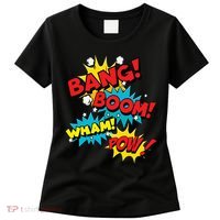 Bang Boom Pow Wham Comic Bubbles Women's T-Shirt thumb 0