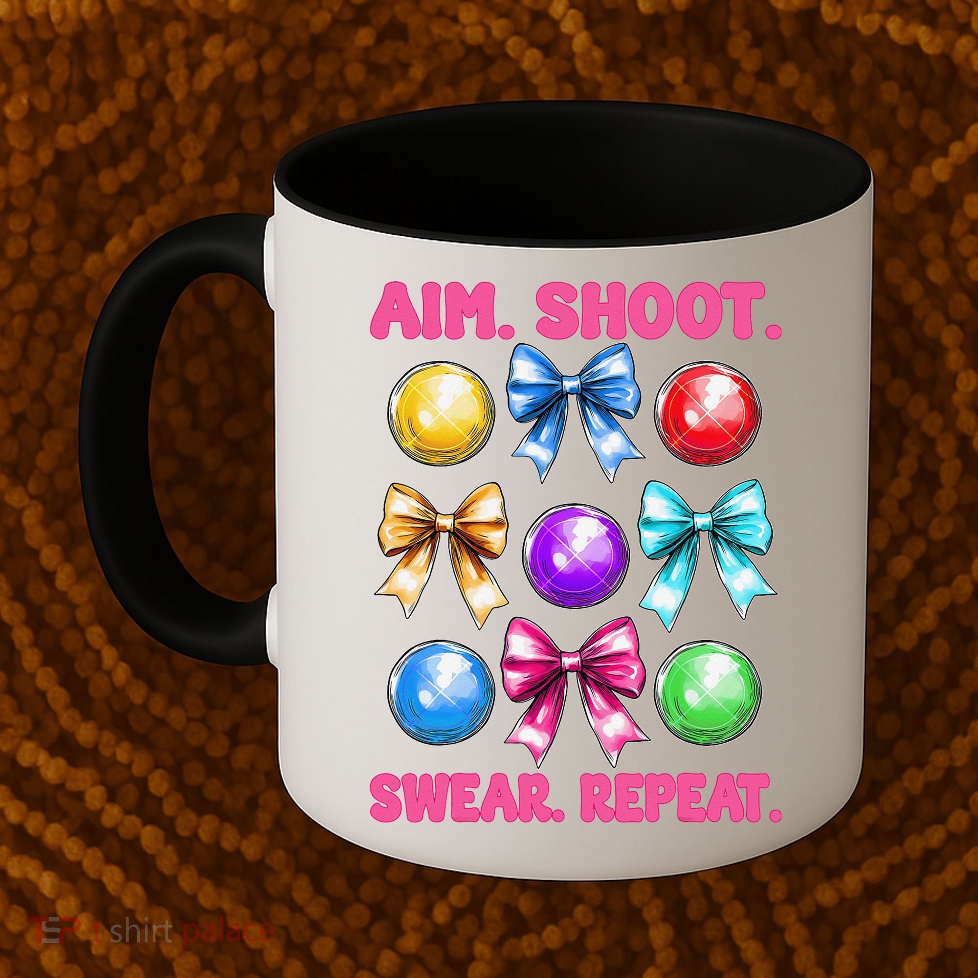 Bocce Ball Player Girl Mom Mothers Day Aim Shoot Swear Coffee Mug