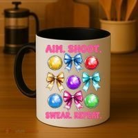 Bocce Ball Player Girl Mom Mothers Day Aim Shoot Swear Coffee Mug thumb 4