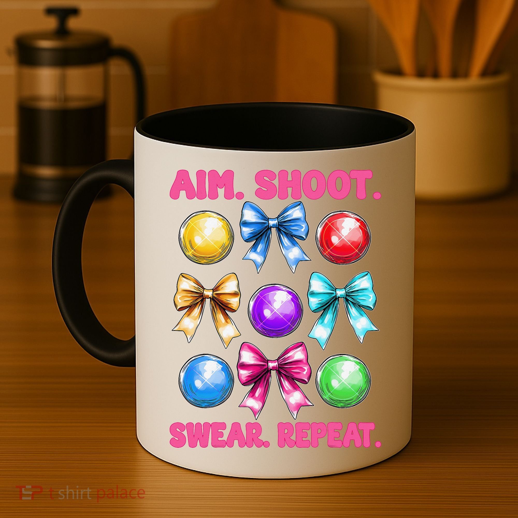 Bocce Ball Player Girl Mom Mothers Day Aim Shoot Swear Coffee Mug