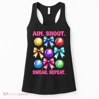 Bocce Ball Player Girl Mom Mothers Day Aim Shoot Swear Women's Tank Top thumb 0