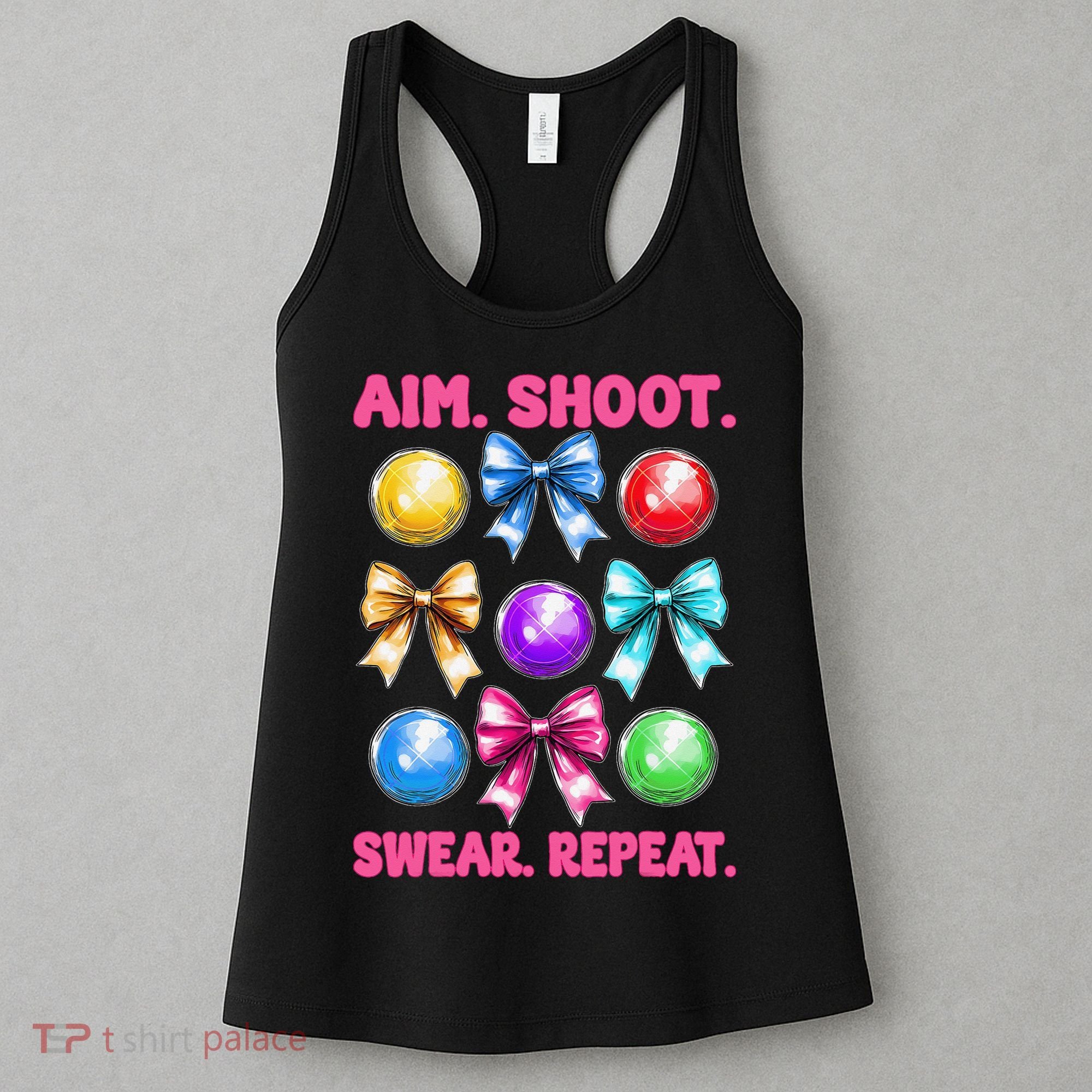 Bocce Ball Player Girl Mom Mothers Day Aim Shoot Swear Women's Tank Top