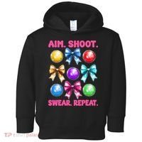 Bocce Ball Player Girl Mom Mothers Day Aim Shoot Swear Toddler Hoodie thumb 0