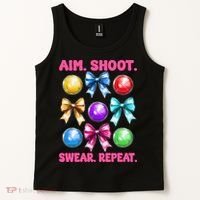 Bocce Ball Player Girl Mom Mothers Day Aim Shoot Swear Tank Top thumb 2