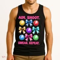Bocce Ball Player Girl Mom Mothers Day Aim Shoot Swear Tank Top thumb 3