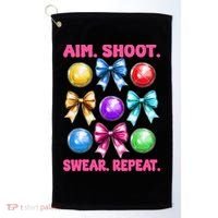 Bocce Ball Player Girl Mom Mothers Day Aim Shoot Swear Golf Towel thumb 0