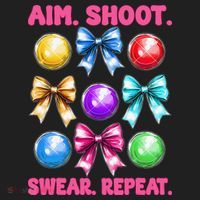 Bocce Ball Player Girl Mom Mothers Day Aim Shoot Swear Golf Towel thumb 3